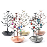 Metal Tree Jewelry Storage Shelf Earring Ring Display Stand Rack