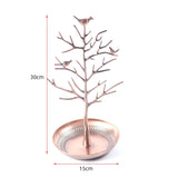 Metal Tree Jewelry Storage Shelf Earring Ring Display Stand Rack