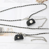 Metal Waist Chain Female PU Chain Belt with Skirt Dress Mini Bag BeltS