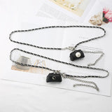 Metal Waist Chain Female PU Chain Belt with Skirt Dress Mini Bag BeltS