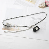 Metal Waist Chain Female PU Chain Belt with Skirt Dress Mini Bag BeltS