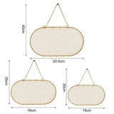 Metal Wall Jewelry Storage Shelf Wall-mounted Hollow Out DIY Earrings Necklace L