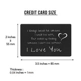 Metal Wallet Card LOVE Note For Him Anniversary