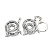 Rotatable Wankel Engine Pendant Keychain