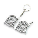 Rotatable Wankel Engine Pendant Keychain