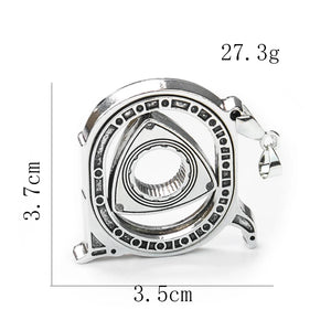 Rotatable Wankel Engine Pendant Keychain