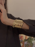 Metal Wave Asymmetry Openings Bracelet Europe United States Temperament