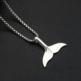 Metal Whale Fish Tail Necklace Mermaid Ocean Whale Pendant
