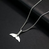 Metal Whale Fish Tail Necklace Mermaid Ocean Whale Pendant