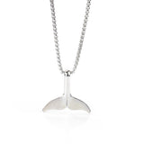 Metal Whale Fish Tail Necklace Mermaid Ocean Whale Pendant