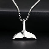 Metal Whale Fish Tail Necklace Mermaid Ocean Whale Pendant