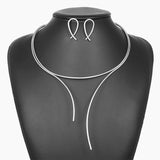 Metal Wire Necklace Set Punk Styles Girl's Party Accessories