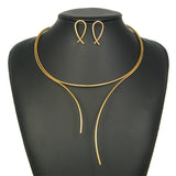 Metal Wire Necklace Set Punk Styles Girl's Party Accessories