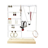 Metal Wood Earrings Display Necklace Chain Watch Jewelry Holder
