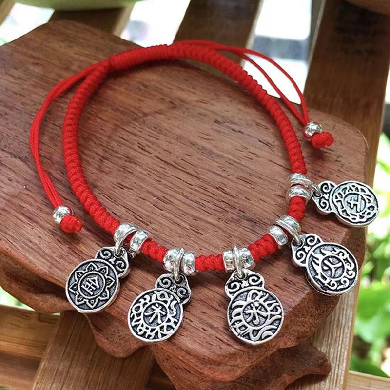 925 Silver Five Elements Charm Bracelets for Women