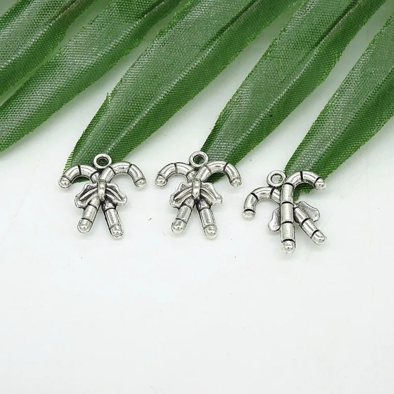 Antique Silver Christmas Umbrella Pendant Charms DIY Jewelry Accessories