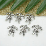 Antique Silver Christmas Umbrella Pendant Charms DIY Jewelry Accessories