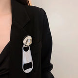 Metal Zipper Brooch European And American Style Personality