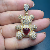 Metal Zircon Animal Pendant DIY Necklace Charms