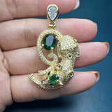 Metal Zircon Animal Pendant DIY Necklace Charms