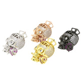 Purple Zircon Skull Jewelry Components Gold/Silver/Rosegold/Black