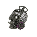 Purple Zircon Skull Jewelry Components Gold/Silver/Rosegold/Black