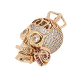 Purple Zircon Skull Jewelry Components Gold/Silver/Rosegold/Black
