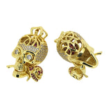 Purple Zircon Skull Jewelry Components Gold/Silver/Rosegold/Black