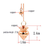 Egyptian Coil Copper Pendulum Healing Divining Scrying Point Ball