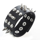Spiked Studded Leather Men's Bracelet