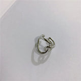 Brass Gilt Hollow Ring Circular Interwoven Metal Female Line