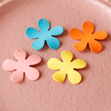 Metal Spray Paint Flower Pendant DIY Earrings Accessory