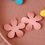 Metal Spray Paint Flower Pendant DIY Earrings Accessory