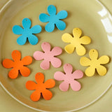 Metal Spray Paint Flower Pendant DIY Earrings Accessory