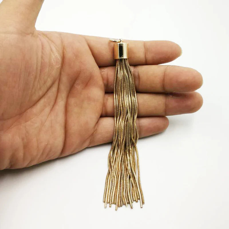 Metal Tassel Tasbih 3 Colors Tassel Earrings Bag Pendant Jewelry