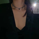 Butterfly Necklace Silver Chain Choker Clavicle Chain