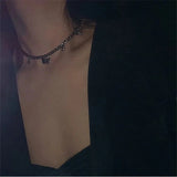 Butterfly Necklace Silver Chain Choker Clavicle Chain