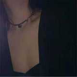 Butterfly Necklace Silver Chain Choker Clavicle Chain