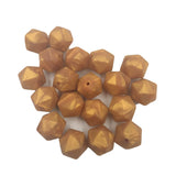 Metallic Icosahedron Silicone Bead for DIY Craft