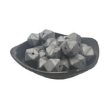 Silver Hexagon Silicone Bead 14mm for DIY Crafts