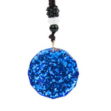 Metatron's Cube Chakra Stone Pendant Necklace Resin Drip Jewelry