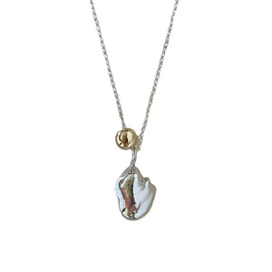 Meteorite Necklace S925 Sterling Silver Irregular Beanie Collarbone Chain