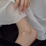 925 Silver Snake Chain Anklet for Women