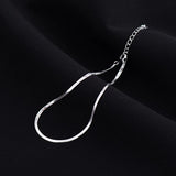 925 Silver Snake Chain Anklet for Women