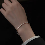 925 Silver Irregular Cubes Chain Bracelet for Women