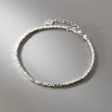 925 Silver Irregular Cubes Chain Bracelet for Women