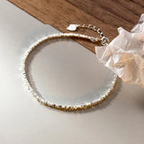 925 Silver Irregular Cubes Chain Bracelet for Women
