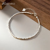 925 Silver Irregular Cubes Chain Bracelet for Women