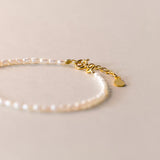Natural Pearl Bracelet 925 Sterling Silver Tiny Freshwater Pearl