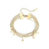316L Stainless Steel Star Pendant Bracelet For Women Couple
